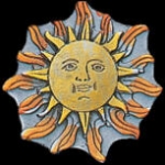 THE SUN PIN CAST WITH COLOR SUN PIN